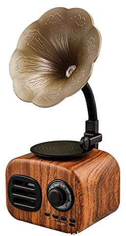 ASDNN Grammofono Classico retrò, Antico nostalgico, Altoparlante Bluetooth Creative Mult - -Funzione, Radio FM Audio Wireless, Pub per Famiglie Ornamenti retrò
