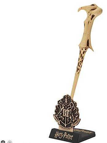 Cinereplicas Harry Potter - Voldemort Zauberstab Stift mit Ständer & Lenticular Lesezeichen - Offizielle Lizenz