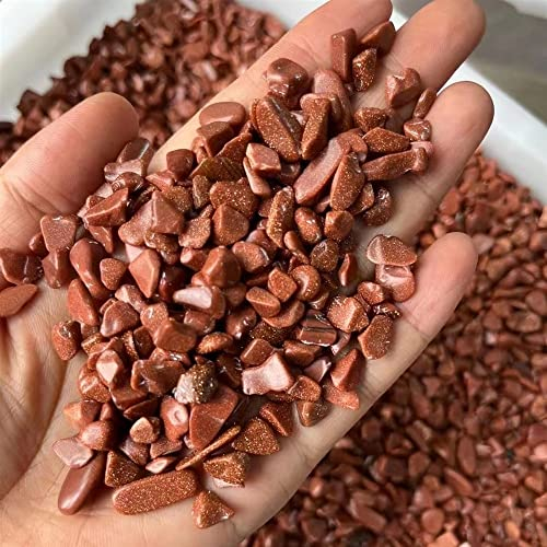 WGPHD Meditation nach Hause 7–9 mm natürlicher brauner Goldener Sand Quarz kleine Kies Stein Aquarium Blumentopf Garten Heilung Wohnkultur (Size : 50g-60g)
