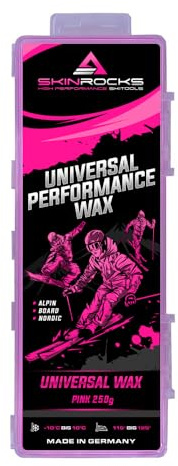 SkinRocks Universal Skiwachs Langlauf Snowboard Bügelwachs All IN ONE Wax pink