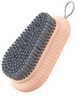 WLTYSM Shoe Brush Household Can Be Hung Plastic Soft Shoe Brush Kitchen Bathroom Stove Gap Decontamination Brush Laundry Shoe Cleaning Brush Shoe Polish Brushes (Color : Pink)