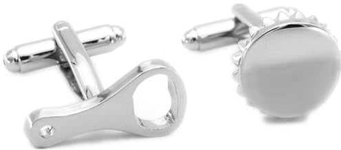 Boutons de manchette amusants pour homme en acier inoxydable avec décapsuleur style Père Noël, About as photo show, Acier inoxydable, N'ont pas
