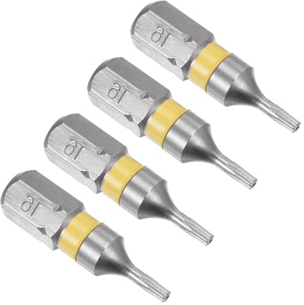 CoCud Punta Cacciavite Torx Magnetiche T6 L25mm 1/4 4pz Attacco Esagonale | Acciaio S2 Stella 6 Punti Trapano Avvitatore Antimanomissione, Applicazioni per Riparazioni Auto