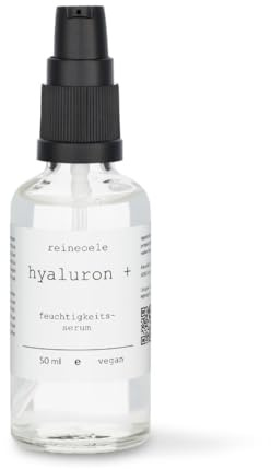 Urea Hyaluron Serum mit Glycerin für die Pflege trockener Haut Feuchtigkeitsspendend ohne synthetische Inhaltsstoffe vegan 50 ml Glasflasche von reineoele hyaluron plus No11