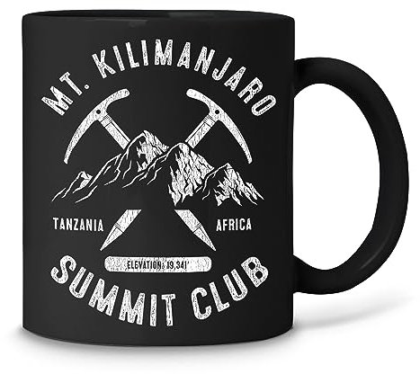 Ceramic Mug Mount Kilimanjaro Summit Club I Climbed Mt Kilimanjaro Coffee Mug Novelty Tea Mug Modern Ceramics Coffee Cup for Tea Beer 330Ml