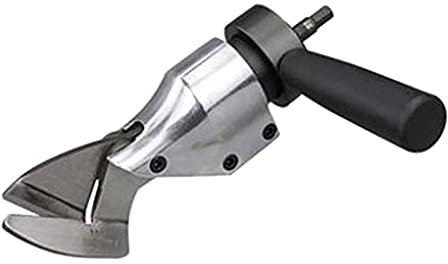 QZHDX Tête de Ciseaux à tôle à Faire soi-même pour mandrin de perceuse électrique, cisailles à Fer, Coupe-Fil en Laine de Tissu en Plastique, Tournevis pneumatique (tête de Cisaillement Droite)