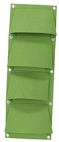 INOOMP Pflanzgefäß-wandbehang-pflanzentasche 4 Taschen Grün Vlies-Pflanzen-wachstumstasche Für Den Einsatz