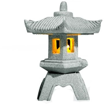 Statue di pagoda in miniatura, Lanterne di pietra, Micro ornamenti di paesaggio, Bonsai cinese, Decorazione del serbatoio di pesce, Desktop antico, Tavolo da tè Zen, Lanterne di pietra,D