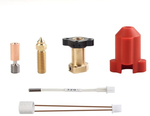 BCZAMD 3D Drucker Zubehör for K1 Max Keramik Heizblock Hotend Kits Ersatz 0.4mm Düsenthermistor Titanlegierung Kehle Hochgeschwindigkeitsdruckkopf mit Silikonsocke für K1 1.75mm Filament
