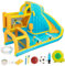 UEV 8 en 1 Château Gonflable XXL avec Souffleur 450W, Aire de Jeux Gonflable avec Toboggan, Zone de Saut, pour Max 4 Enfants de 3-8 Ans, Jusqu'à 180kg, 445 x 345 x 215cm