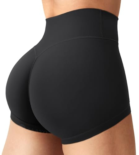 ZAAYO Damen Sport Shorts Invisible Scrunch Workout Gym Shorts | Hohe Taille,Push Up,Yoga,Biker,Running,Kurze Hosen