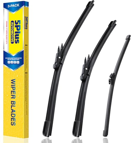 5 PLUS Windshield Wipers Replacement for Ford Explorer 2023-2011 Premium All-Weather Front & Rear Wiper Blades 26+22+11-OEM Original Factory Quality(Set of 3)