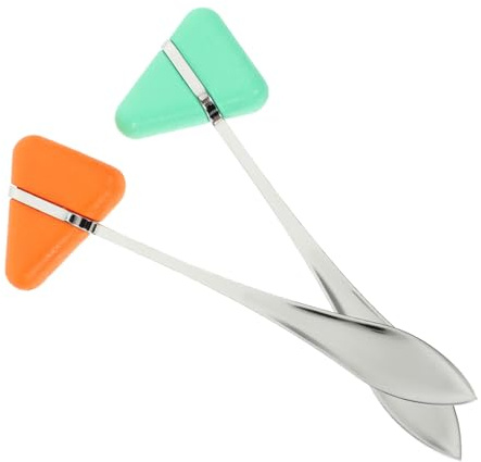 BATHVEVE 2 Pezzi Martello Neurologico Testa Triangolare in Percussione Precisa per Riflessi Muscolari Manico per Comfort Paziente Strumento Diagnostico Portatile per Studenti