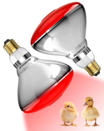 Infrared Lamp Bulb, 250W Heat Lamp Bulb for Chicken, E27 Heat Lamp | Red Heat Light Bulb for Brooder Coop, Food Service, Infrared Light Theraphy