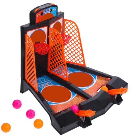 ERINGOGO Jeu de Basket-Ball à Ressort pour Doigts Éducatif Interactif Portable Développement Motricité Garçon et Filles Jeu de Table Amusant et Pratique