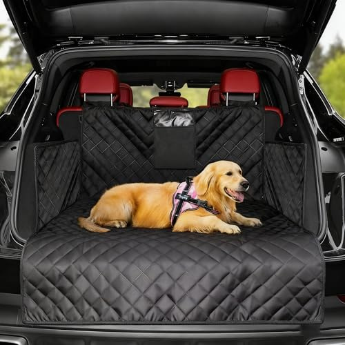 WYMKL Protection Coffre Voiture Chien pour Toyota Yaris 3 (III) XP13 I 2014-2020, Tapis Coffre Chien Couverture pour Animaux Protege Banquette Arriere Imperméable Antidérapante