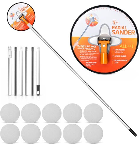 9 Inch Drywall Pole Sander Kit for Wall and Ceiling Finishing
