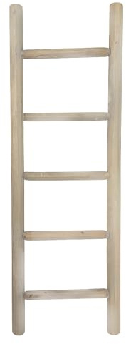 UNUS Dekoleiter Holzleiter Deko Leiter Handtuchhalter 140cm weiß | Wand Dekoration