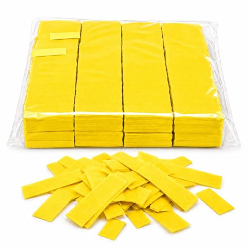 Coriandoli Sfusi Rettangolari in Carta Gialli, 2x5 cm, 1 kg, per Cannone Sparacoriandoli, Eventi, Gender Reveal, Matrimoni, Feste ed Eventi, Coriandoli Gialli