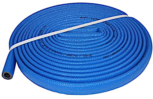 PE-Rohrisolierung Isolierschlauch 10 m Rolle x Ø 15 mm / 6 mm Isolierstärke Blau | Schutzschlauch Heizungsrohr Isolierung mit Schutzhaut | Rohr Dämmung Schlauch Rohrdämmung Warmwasserleitung Heizung