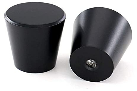 Goldenwarm 20 Stück Schrankknöpfe Schubladenknöpfe Vintage KS745BK Küchengriffe Schwarz Griffe für Küchenschränke Knöpfe Kommode Schwarz Möbelknöpfe Edelstahl