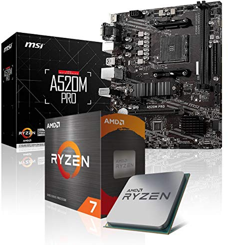 Memory PC Aufrüst-Kit Bundle Ryzen 7 5800X 8X 3.8 GHz Prozessor, 32 GB DDR4, A520M Pro Mainboard (zusammengebaut inkl. Bios Update + Funktionskontrolle)