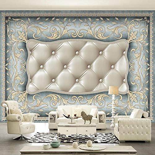 ZHEN WALLPAPER 3D Blumen im Relief einfache Ölfarbe Stoff große Malerei Wand Wand Wohnzimmer TV Hintergrund Tapete Dekoration Tapete wasserdicht*350cmx256cm(137.8x100.8inch)