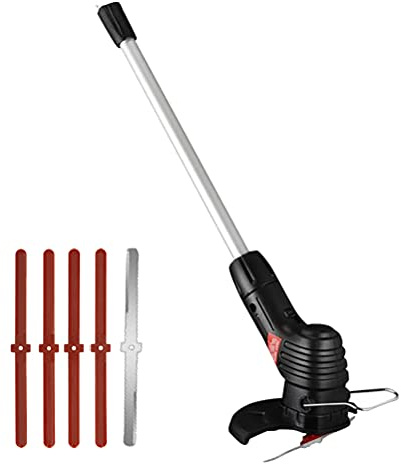 Tianbi Tagliaerba elettrico a batteria, tagliaerba da giardino, strumento ricaricabile con manico telescopico regolabile