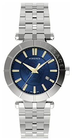 Versace VE2B00421 V-Race Herren-Armbanduhr, Analog, 43 mm, 5 ATM. Marke: