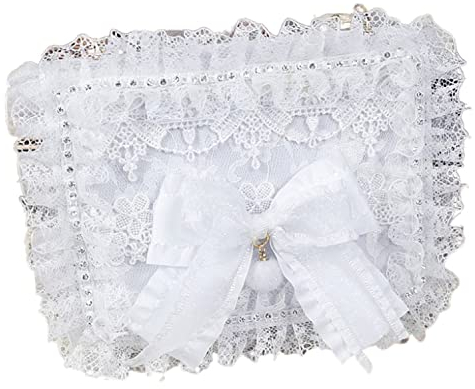 JIAJIA B01 Damen Geldbörsen Handtaschen Umschlag Clutches Quaste Spitze Blumen Hochzeit Abendtasche,Weiß-2