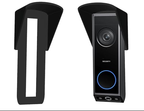 Gestech Weather Rain Cover for Eufy 2K E340 Dual Cam Doorbell Rain Cover for Eufy E340 Wireless Battrey Version No Drill Anti Glare