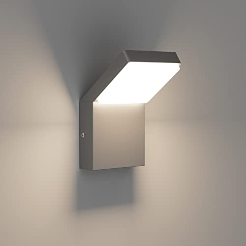 Klighten 24W LED Wandleuchte Aussen Innen, Wasserdicht IP65 Außenlampe Aussenleuchte Modern Wandlampe, Außenwandleuchte für Terrasse Eingang Garten, 1500 Lumen, Anthrazit, Natürlich Weiß 4000K