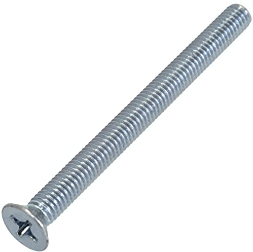 AERZETIX C58390 Satz von 20 Senkkopfschrauben M6x70 mm/abdruck PH/metrischem gewinde standard/aus verzinktem stahl/farbe silber