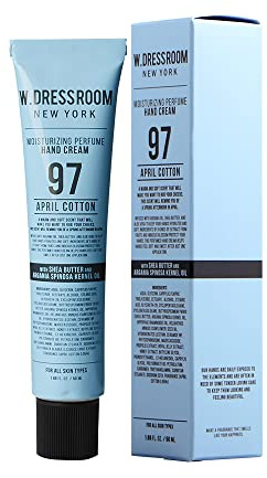 W.Dressroom Moisturizing Hand Cream for Dry Hands, Non-Greasy, Quick-Absorbing Korean Hand Lotion, Travel Size 1.69 fl oz (50 ml), No.97 April Cotton Scent