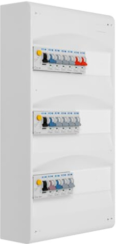 EATON - Tableau 3 rangées pré-équipé 3 inter. diff. 40A + 15 disjoncteurs