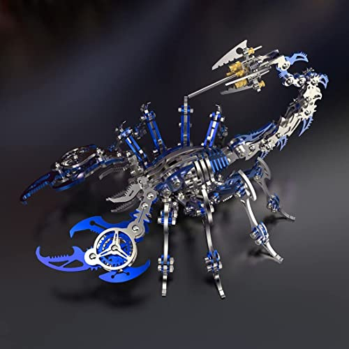 UpGLeuch 3D Skorpion Metall Puzzle Bunte Modell Kit,DIY 3D Puzzle Metall Erwachsene Skorpion mit Werkzeugsatz,Rot Metall 3D Puzzle Modellbausatz Desktop Spielzeug Geschenke