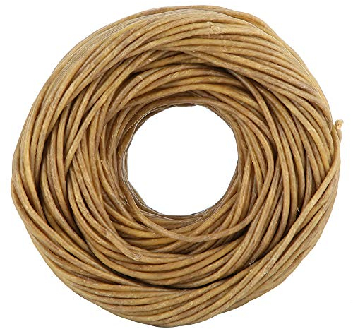 Dochte für Kerzen, 61 M Essbarer Docht für Butterkerzen Rolle, Leichte Bienenwachs Docht, Tragbare Bio Hanf Docht, Langsam Brennender Kerzendocht für Wohnzimmer, Esszimmer, Kirche(Dunkel)