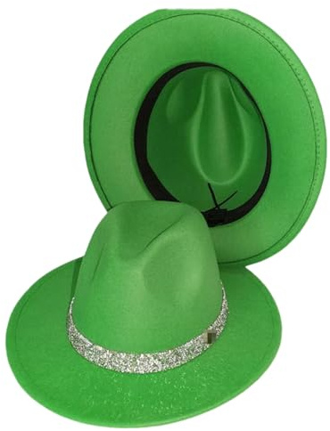 Dvbfufv dambälte Fedoras jazzhatt unisex Fedora hatt mode kvinna hatt kyrka hatt fest Fedora hatt, 9, 6 7/8/7 1/8