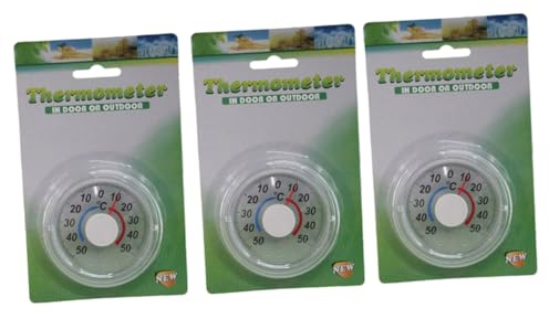 VINTORKY 3stücke Teiliges Hängendes Holzthermometer Mit Doppelter Fahrenheit Celsiusanzeige Langlebig Für Innenräume Wie Zuhause Schule Und Büro Einfach Zu Montieren Geeignet Für Temperatur