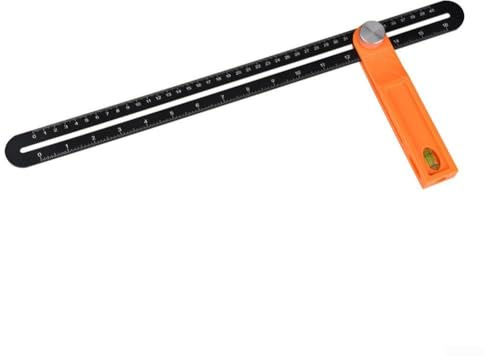 T Tulead - Misuratore angolare a T, 40 cm, goniometro angolare scorrevole, per falegname, regolabile, ad alta precisione, con manico in legno (40 cm)