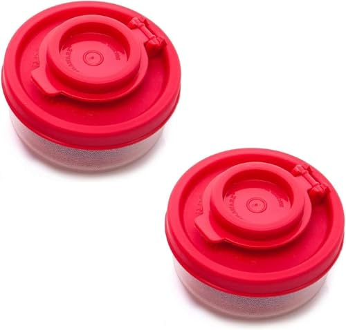 2 saleros y pimenteros pequeños rojos para llevar, juego de mini coctelera para sal y pimienta con tapa para llevar contigo, perfecto para viajes, camping y para llevar 40 g, salero y pimentero