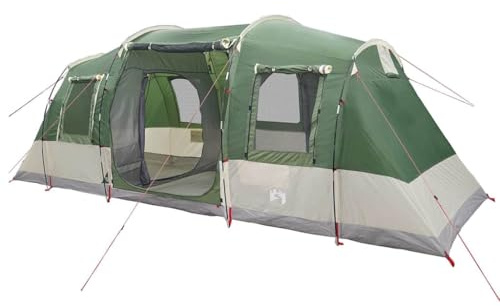 vidaXL Campingtält tunnel 4 personer grön vattentätt, tält, campingskydd, trädgårdsskjul, trädgårdstält, utomhusskydd, lättviktstält, vattentätt tält