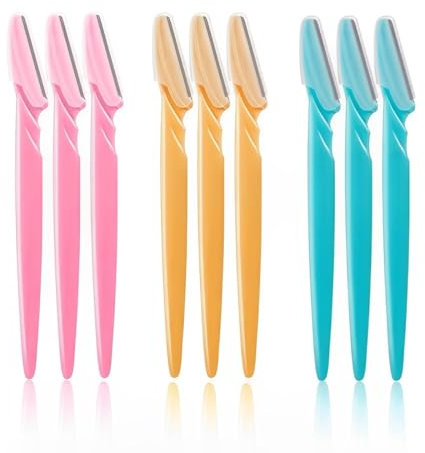 WeddHuis 9 Stücke Augenbrauenrasierer Gesichtsrasierer für Frauen Eyebrow Shaper für Gesicht Körper Augenbrauen Damen Männer