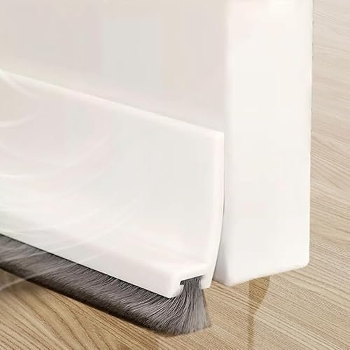Cotensta 100 cm White Seal Tape for Doors, Self-Adhesive Floor and Door Brush Cover Strips (Brush)