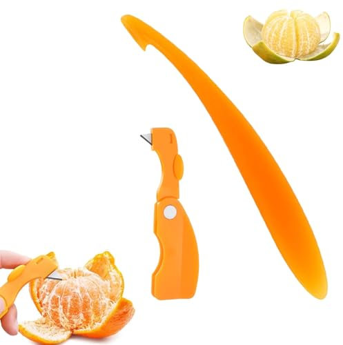 Dual Orange Peeler Set - Long and Short Handled Citrus Opening Tool for Effortless Peeling (2 PCS)