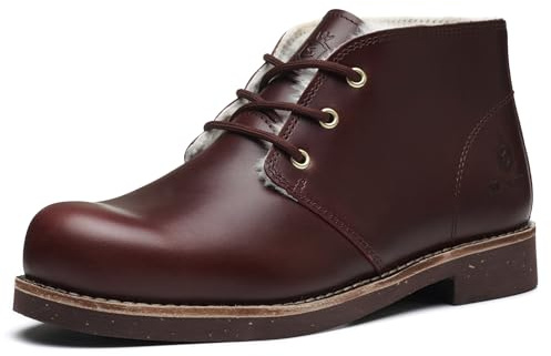 SL-Saint Botas Chukka Clásicas Hechas a Mano Para Hombres Moda Cuero de Vaca Genuino Zapatos Cómodos Con Cordones