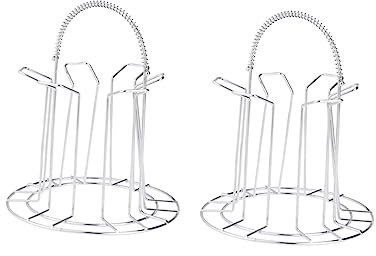 KICHOUSE 2pezzi Portabicchieri in Acciaio Per Portabicchieri Da Vino Capovolto Strumento Stoccaggio Per Bicchieri Da Vino Per Uso Capacità Bicchieri Per Cucina e Soggiorno