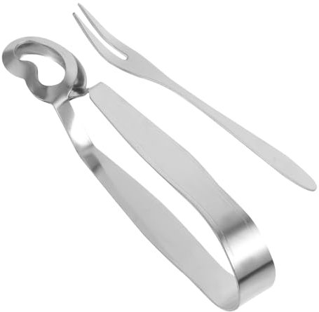 LIFKOME Pinze Per Lumache e Forchette in Acciaio Inossidabile Set Per Servire Lumache e Mare Utensili Da Cucina Eleganti Per Cene Formali e Informali