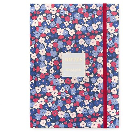 DRAEGER PARIS 1886 - Blommig anteckningsbok, 15 x 21 cm - kompakt och elegant för idéer, listor och tankar - 60 ark, 181 sidor - 100 g/m² linjerat papper, lätt att bära och bekvämt att skriva