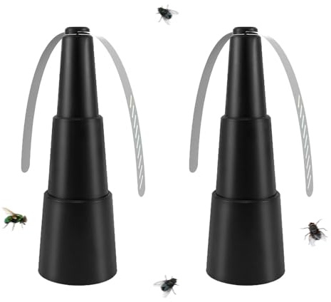 Fliegen-Ventilator, leise, Teleskop-Fliegenabwehr, Ventilator gegen fliegende Insekten, hängender oder stehender Modus, für Terrassen, Restaurants und Außenbereich (2 Stück)